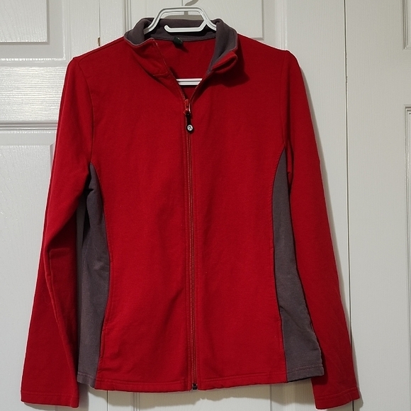Roots Jackets & Blazers - Roots Women's Vibrant Red and Charcoal Jacket